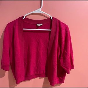 pink cardigan